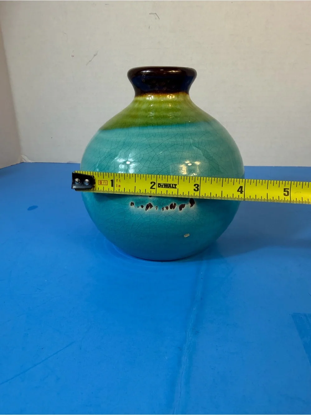round handmade ceramic vase